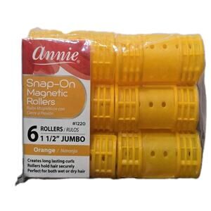 Annie Snap-On Magnetic Rollers 6Pc - 1 1/2in Jumbo